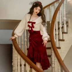 Gone With The Wind Elegant Lolita Dress ME13 -EgrilDoll Fashion Outlet Store gone with the wind elegant lolita dress me13 red coat s 997