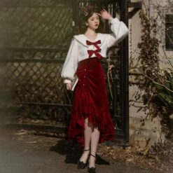 Gone With The Wind Elegant Lolita Dress ME13 -EgrilDoll Fashion Outlet Store gone with the wind elegant lolita dress me13 red setpre sale till nov s 247