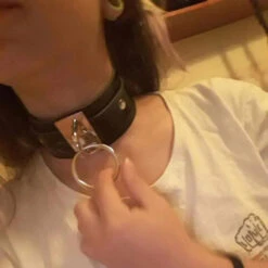 Goth Punk O Ring Metal Leather Oversized Choker Necklace EG0016 -EgrilDoll Fashion Outlet Store goth punk o ring metal leather oversized choker necklace eg0016 620