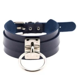Goth Punk O Ring Metal Leather Oversized Choker Necklace EG0016 -EgrilDoll Fashion Outlet Store goth punk o ring metal leather oversized choker necklace eg0016 916