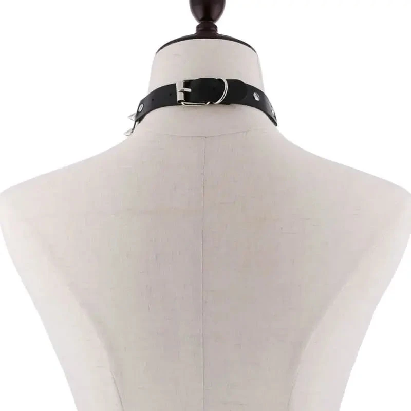 Gothic 2-Layer O-Ring Spikes Choker Necklace EG0018 3 Gothic 2-Layer O-Ring Spikes Choker Necklace EG0018 - Image 3