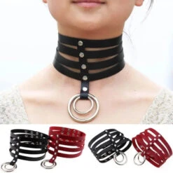 Gothic 4 Layer Collar Choker Necklace EG0019 -EgrilDoll Fashion Outlet Store gothic 4 layer collar choker necklace eg0019 456