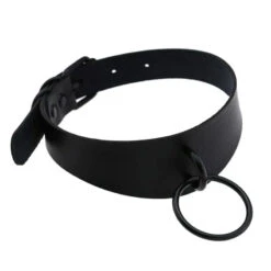 Gothic All Black Irregular Strap O-Ring Choker Necklace (Available In 16 Colors) EG0027 24 Gothic All Black Irregular Strap O-Ring Choker Necklace (Available In 16 Colors) EG0027 -EgrilDoll Fashion Outlet Store gothic all black irregular strap o ring choker necklace available in 16 colors eg0027 833