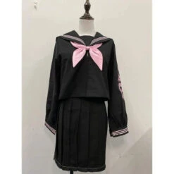 Gothic Black Embroidered JK School Uniform Suit EG15146 -EgrilDoll Fashion Outlet Store gothic black embroidered jk school uniform suit eg15146 2 piece set 357