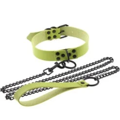 Gothic Black O-Ring Choker Necklace With Chain (Available In 16 Colors) EG140 -EgrilDoll Fashion Outlet Store gothic black o ring choker necklace with chain available in 16 colors eg140 green 778