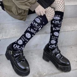 Gothic Black Punk Stockings EG16663
