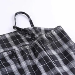 Gothic Black White Plaid Mini Dress EG0063 -EgrilDoll Fashion Outlet Store gothic black white plaid mini dress eg0063 143