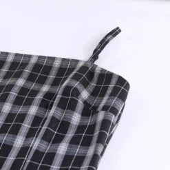 Gothic Black White Plaid Mini Dress EG0063 -EgrilDoll Fashion Outlet Store gothic black white plaid mini dress eg0063 344