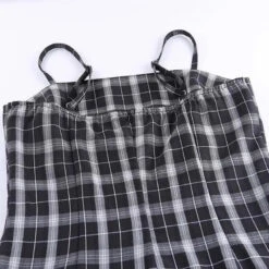 Gothic Black White Plaid Mini Dress EG0063 -EgrilDoll Fashion Outlet Store gothic black white plaid mini dress eg0063 721