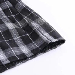 Gothic Black White Plaid Mini Dress EG0063 -EgrilDoll Fashion Outlet Store gothic black white plaid mini dress eg0063 749