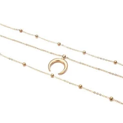 Gothic Bohemian Triple Layer Moon Horn Choker Necklace EG087 -EgrilDoll Fashion Outlet Store gothic bohemian triple layer moon horn choker necklace eg087 271