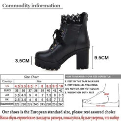 Gothic Buckle Lace Platform Boots EG17519 -EgrilDoll Fashion Outlet Store gothic buckle lace platform boots eg17519 333