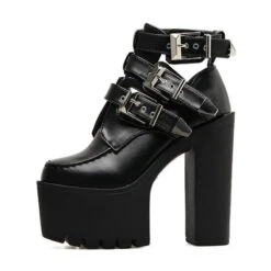 Gothic Buckle Leather Ankle Platform Boots EG407 8 Gothic Buckle Leather Ankle Platform Boots EG407 -EgrilDoll Fashion Outlet Store gothic buckle leather ankle platform boots eg407 shoes 444