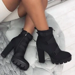 Gothic Buckle Straps Platform Boots EG0084 -EgrilDoll Fashion Outlet Store gothic buckle straps platform boots eg0084 454