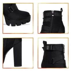Gothic Buckle Straps Platform Boots EG0084 -EgrilDoll Fashion Outlet Store gothic buckle straps platform boots eg0084 797
