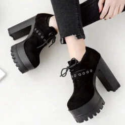 Gothic Buckle Straps Platform Pumps Shoes EG0085 -EgrilDoll Fashion Outlet Store gothic buckle straps platform pumps shoes eg0085 976