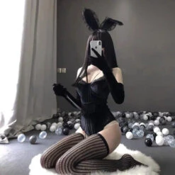 Gothic Bunny Girl Lingerie Set (Available In 3 Colors) EG248 -EgrilDoll Fashion Outlet Store gothic bunny girl lingerie set available in 3 colors eg248 black one size 509