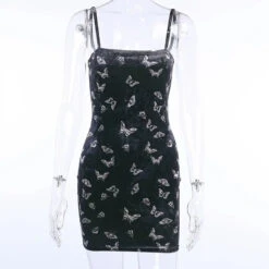 Gothic Butterfly Bodycon Sleeveless Mini Dress EG277 -EgrilDoll Fashion Outlet Store gothic butterfly bodycon sleeveless mini dress eg277 907