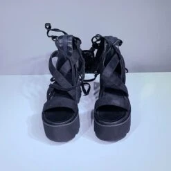 Gothic Casual Laceup Zipper Sandals EE0873 -EgrilDoll Fashion Outlet Store gothic casual laceup zipper sandals ee0873 shoes 296