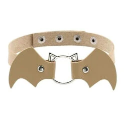 Gothic Cat Bat Faux Leather Choker Necklace (Available In 16 Colors) EG14579 32 Gothic Cat Bat Faux Leather Choker Necklace (Available In 16 Colors) EG14579 -EgrilDoll Fashion Outlet Store gothic cat bat faux leather choker necklace available in 16 colors eg14579 nude 648