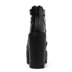 Gothic Chain Eyelet Strap Ankle Platform Boots EG15114 -EgrilDoll Fashion Outlet Store gothic chain eyelet strap ankle platform boots eg15114 281