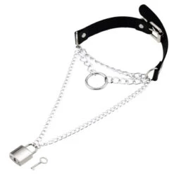 Gothic Chain Padlock Multilayer Choker Necklace (Available In 16 Colors) EG0104 -EgrilDoll Fashion Outlet Store gothic chain padlock multilayer choker necklace available in 16 colors eg0104 750