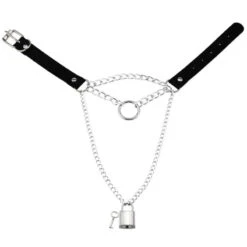Gothic Chain Padlock Multilayer Choker Necklace (Available In 16 Colors) EG0104 -EgrilDoll Fashion Outlet Store gothic chain padlock multilayer choker necklace available in 16 colors eg0104 777