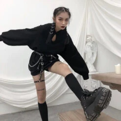 Gothic Cheongsam Style Loose Shirt Dress EG0110 7 Gothic Cheongsam Style Loose Shirt Dress EG0110 -EgrilDoll Fashion Outlet Store gothic cheongsam style loose shirt dress eg0110 899