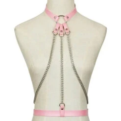 Gothic Choker Chain Waist Harness EG0114 -EgrilDoll Fashion Outlet Store gothic choker chain waist harness eg0114 pink 297