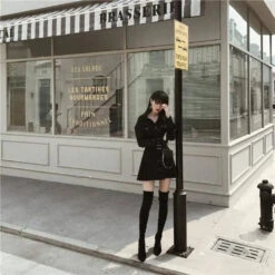 Gothic Classic Collar Grommet Belted Dress EG070 -EgrilDoll Fashion Outlet Store gothic classic collar grommet belted dress eg070 533