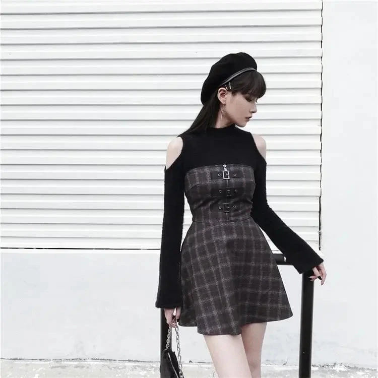 Gothic Cold Shoulder Flare Sleeves Pullover Top EG0126 6 Gothic Cold Shoulder Flare Sleeves Pullover Top EG0126 - Image 6