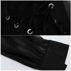 Gothic Cold Shoulder Mesh Sleeve V Neck Dress EG267 7 Gothic Cold Shoulder Mesh Sleeve V Neck Dress EG267 -EgrilDoll Fashion Outlet Store gothic cold shoulder mesh sleeve v neck dress eg267 764