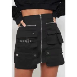 Gothic Cyberpunk Cargo Zipper Mini Skirt EG0144 -EgrilDoll Fashion Outlet Store gothic cyberpunk cargo zipper mini skirt eg0144 701