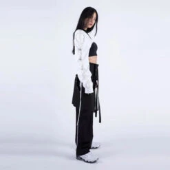 Gothic Cyberpunk One Sleeve Buckle Outerwear EG0152 -EgrilDoll Fashion Outlet Store gothic cyberpunk one sleeve buckle outerwear eg0152 638