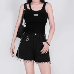 Gothic Cyberpunk Padlock And Chain Shoulder Bag EG017 -EgrilDoll Fashion Outlet Store gothic cyberpunk padlock and chain shoulder bag eg017 243