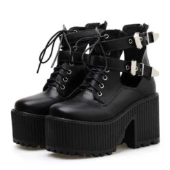 Gothic Double Ankle Strap Platform Shoes EG0165