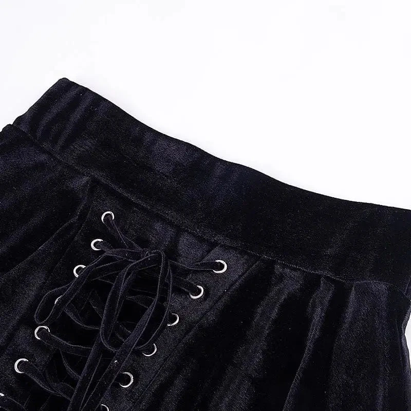 Gothic Elegant Lace Up Mini Skirt EG0180 5 Gothic Elegant Lace Up Mini Skirt EG0180 - Image 5