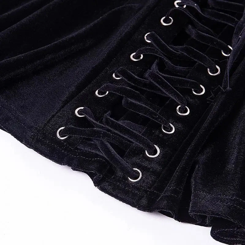 Gothic Elegant Lace Up Mini Skirt EG0180 7 Gothic Elegant Lace Up Mini Skirt EG0180 - Image 7