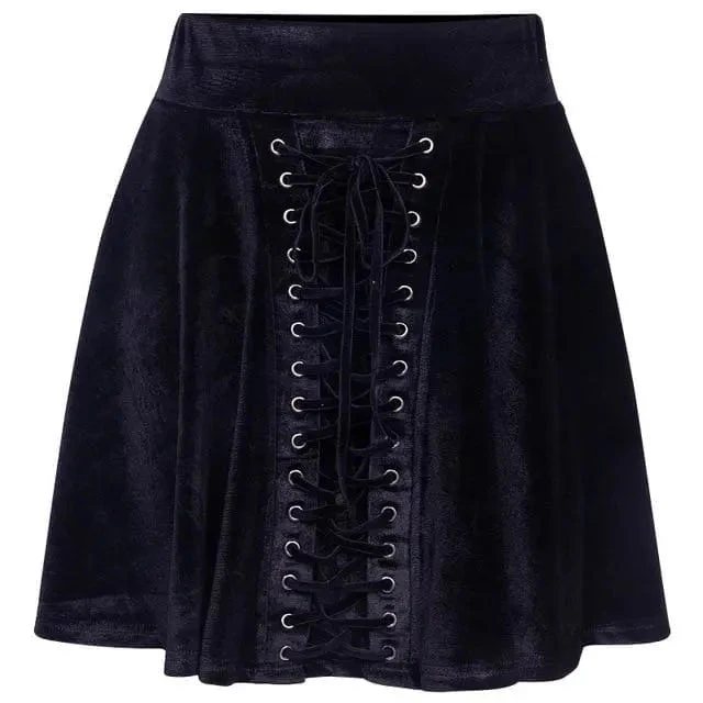Gothic Elegant Lace Up Mini Skirt EG0180 9 Gothic Elegant Lace Up Mini Skirt EG0180 - Image 9