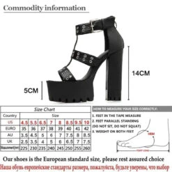 Gothic Eyelet Triple Strap Gladiator Platform Sandals EG0188 -EgrilDoll Fashion Outlet Store gothic eyelet triple strap gladiator platform sandals eg0188 559