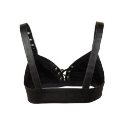 Gothic Faux Leather Lace Up Bra Top EG492 -EgrilDoll Fashion Outlet Store gothic faux leather lace up bra top eg492 862