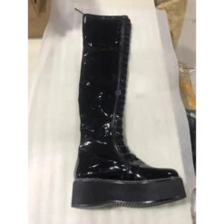 Gothic Faux Leather Over The Knee Boots (Available In Black, Red, And White) EG180 -EgrilDoll Fashion Outlet Store gothic faux leather over the knee boots available in black red and white eg180 905