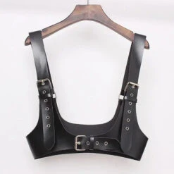 Gothic Faux Leather Triple Buckles Harness EG261