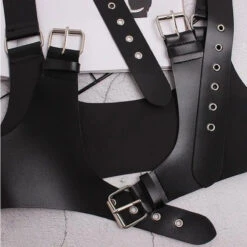 Gothic Faux Leather Triple Buckles Harness EG261 -EgrilDoll Fashion Outlet Store gothic faux leather triple buckles harness eg261 818