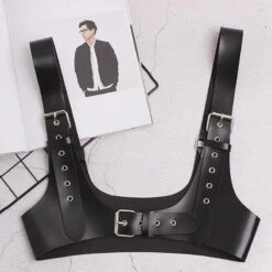 Gothic Faux Leather Triple Buckles Harness EG261 -EgrilDoll Fashion Outlet Store gothic faux leather triple buckles harness eg261 832