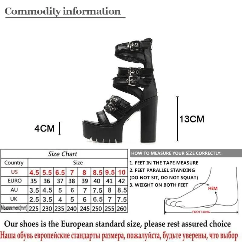 Gothic Gladiator Criss Cross Straps Platform Sandals EG0225 6 Gothic Gladiator Criss Cross Straps Platform Sandals EG0225 - Image 6