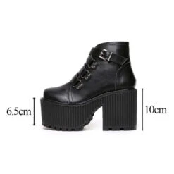 Gothic Grunge Buckle Ankle Platform Boots EG0243 -EgrilDoll Fashion Outlet Store gothic grunge buckle ankle platform boots eg0243 779