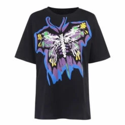 Gothic Grunge Butterfly Print Oversized Shirt Top EG362 -EgrilDoll Fashion Outlet Store gothic grunge butterfly print oversized shirt top eg362 t 581