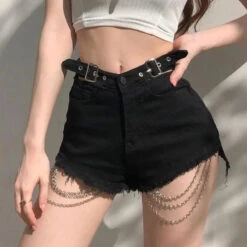Gothic Grunge Chain Patchwork High Waist Shorts EG0254 8 Gothic Grunge Chain Patchwork High Waist Shorts EG0254 -EgrilDoll Fashion Outlet Store gothic grunge chain patchwork high waist shorts eg0254 864