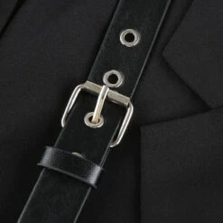 Gothic Grunge Chains Cropped Jacket EG0255 -EgrilDoll Fashion Outlet Store gothic grunge chains cropped jacket eg0255 531